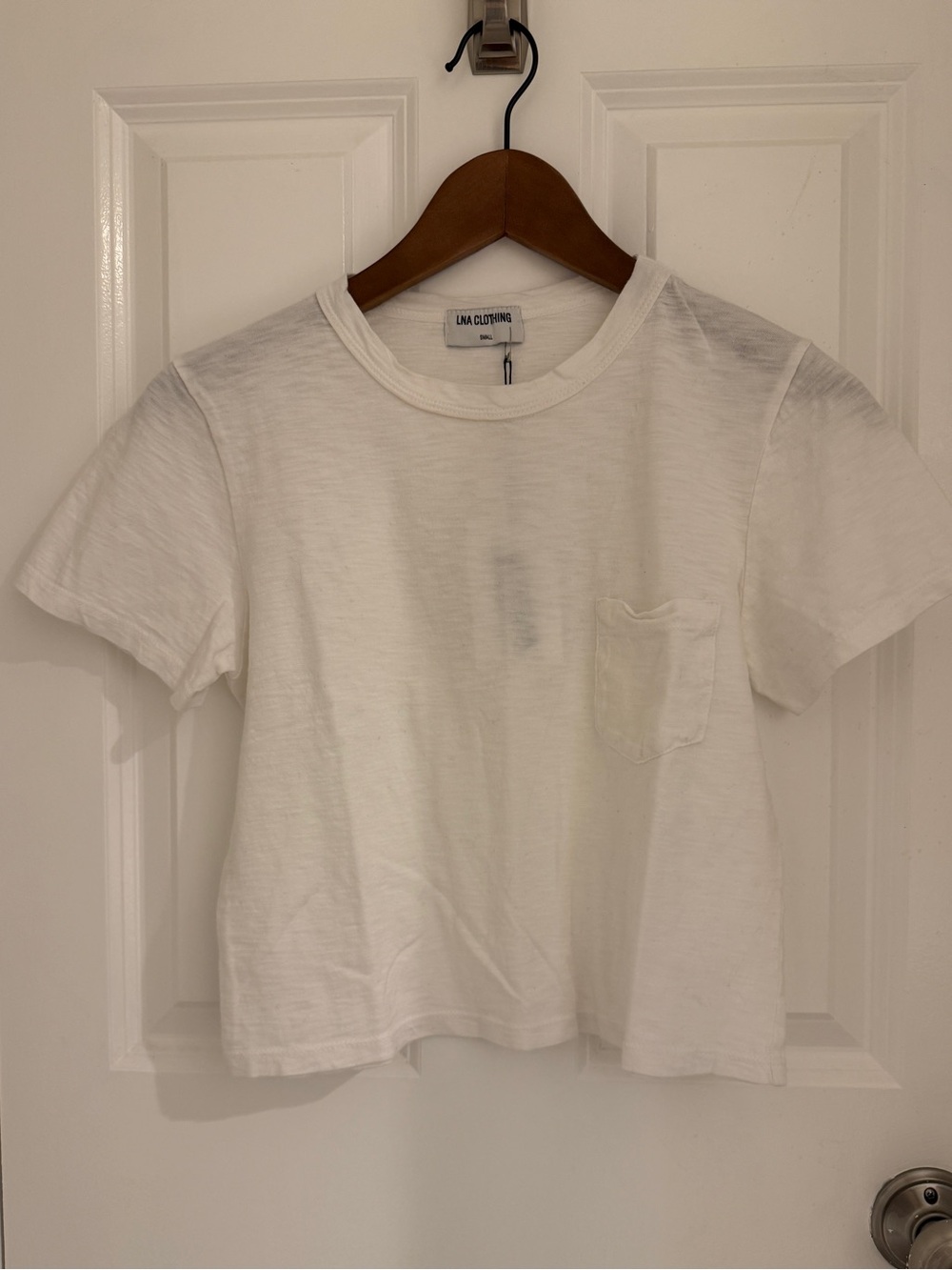 LNA White cotton Short sleeve tee